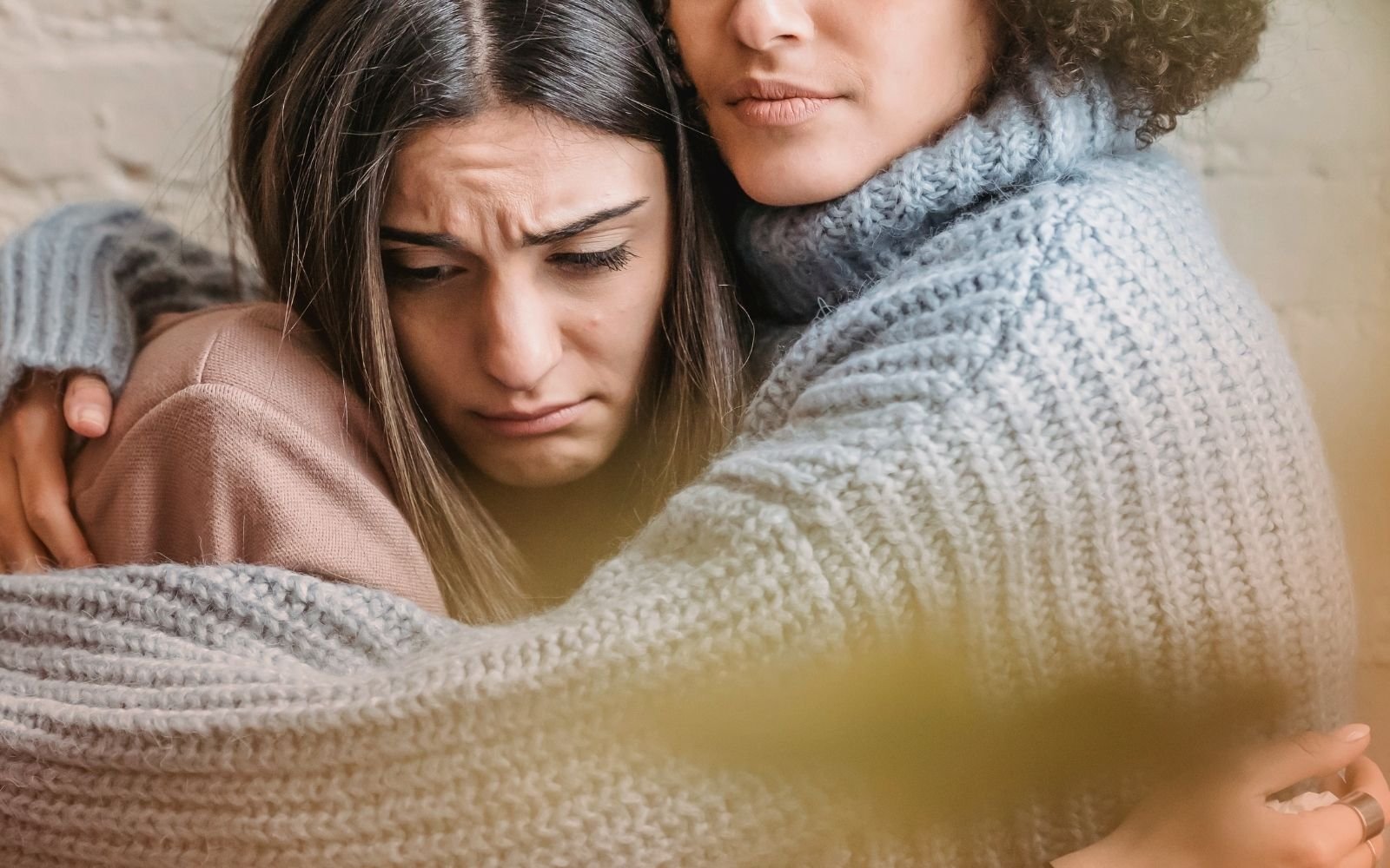Sad Teenager With Mom